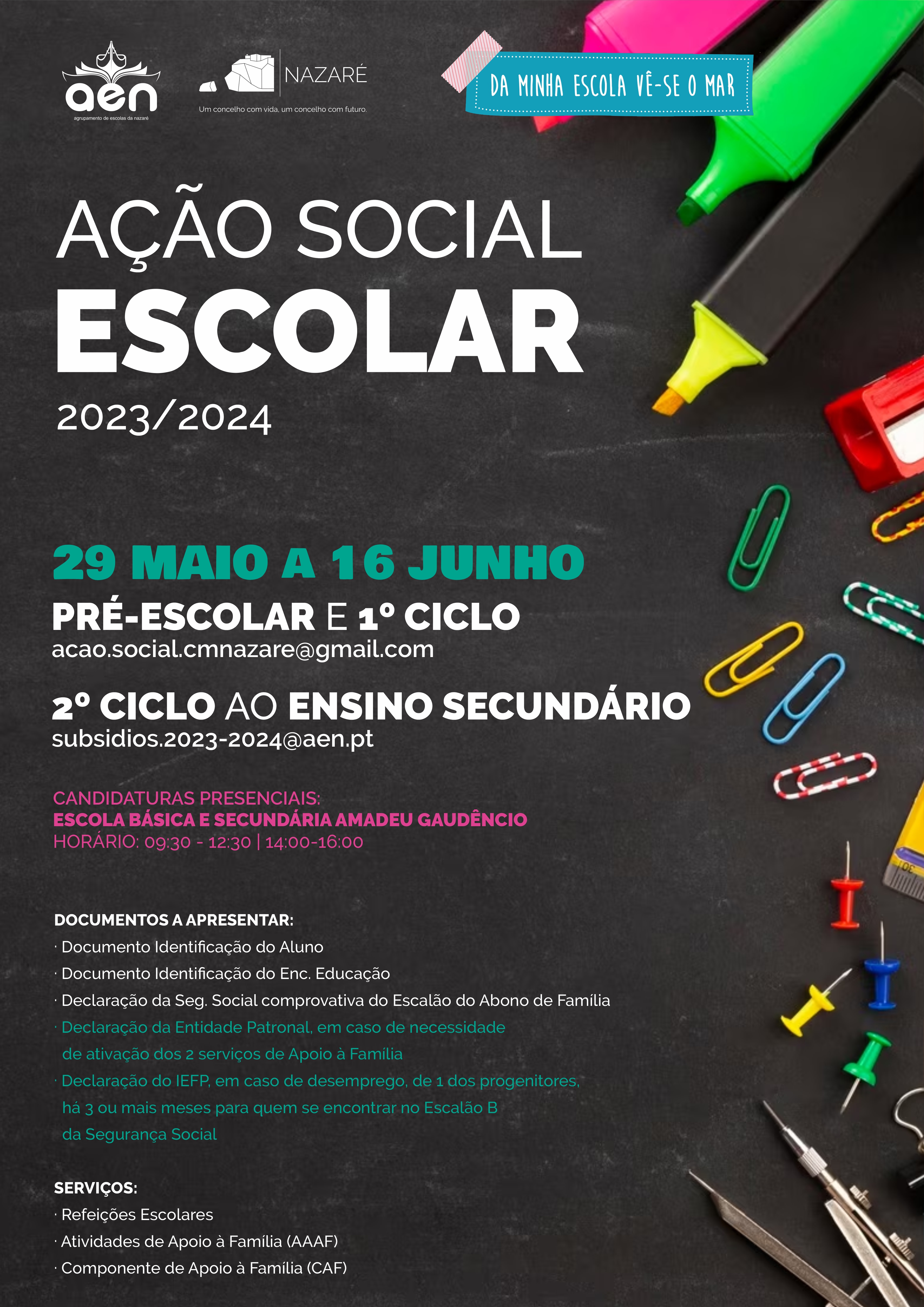 Cartaz Acao Social Escolar 2023 2024